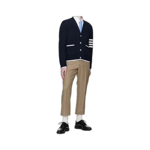 Checked Straight-Leg Trousers