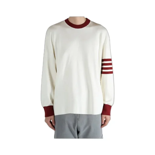 Four-Stripe Crew-Neck Sweater