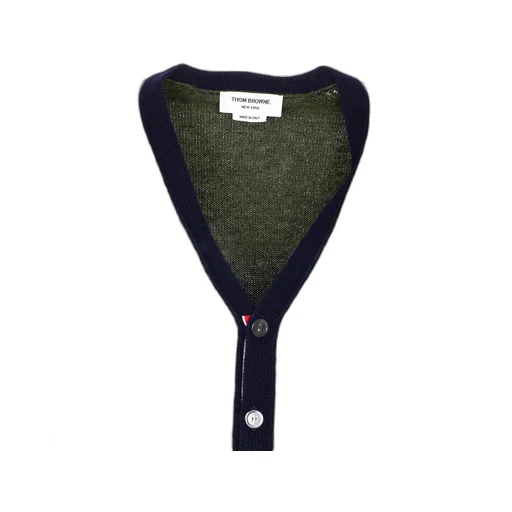 4 Bar Stripe Shetland Wool Cardigan