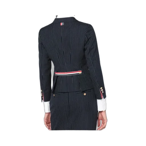 Pinstriped Fitted Jacket