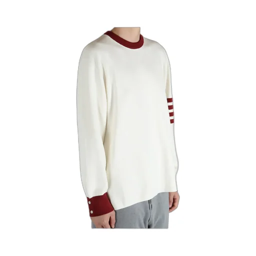 Four-Stripe Crew-Neck Sweater