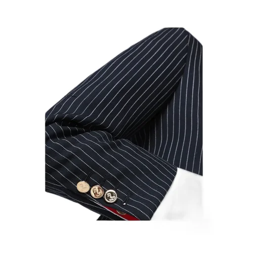 Pinstriped Fitted Jacket