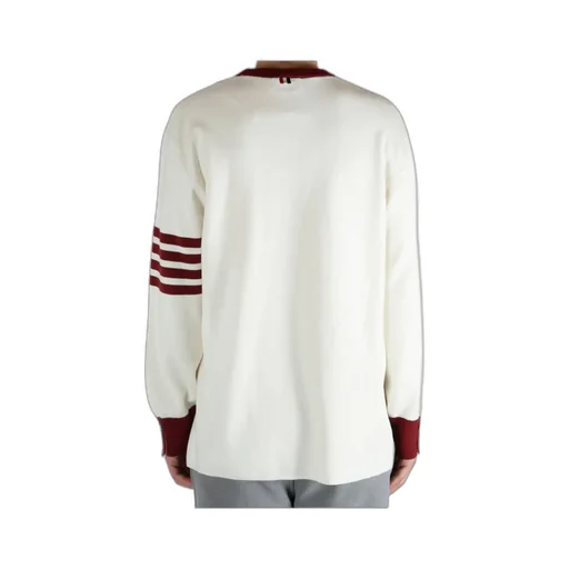 Four-Stripe Crew-Neck Sweater