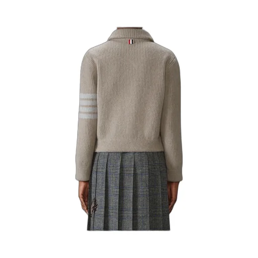 4 Bar Stripes Ribbed Bomber Jacket