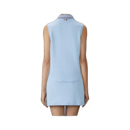 4-Bar Stripe Sleeveless Polo Top
