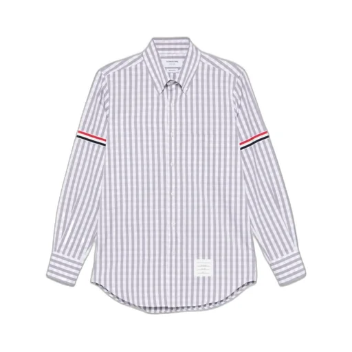 Gingham Shirt With Tricolor Armbands