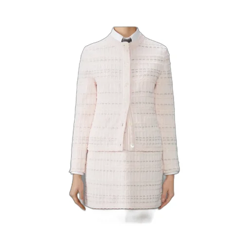 Seersucker Cotton Cardigan