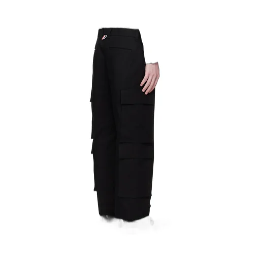 Zip-Detail Straight-Leg Cargo Trousers