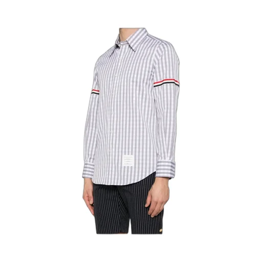 Gingham Shirt With Tricolor Armbands