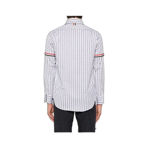Gingham Shirt With Tricolor Armbands