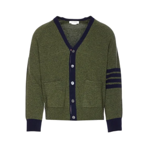 4 Bar Stripe Shetland Wool Cardigan