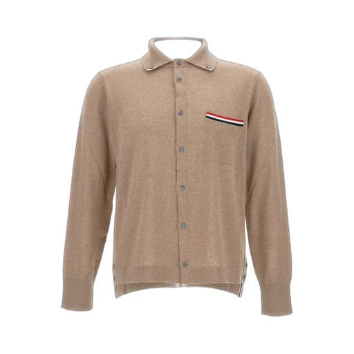 Buttoned Pocket Wool Cardigan