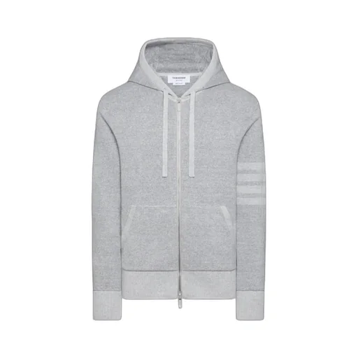 Textured Striped Stitch 4-Bar Relaxed Fit Hoodie