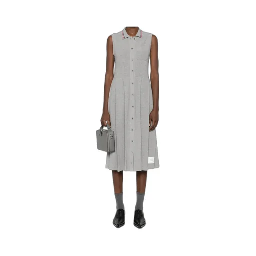 Rwb-Stripe Pleated Midi Dress