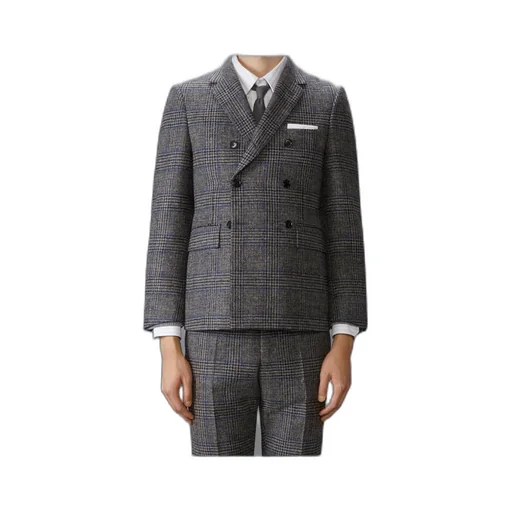 Prince Of Wales-Check Double-Breasted Blazer