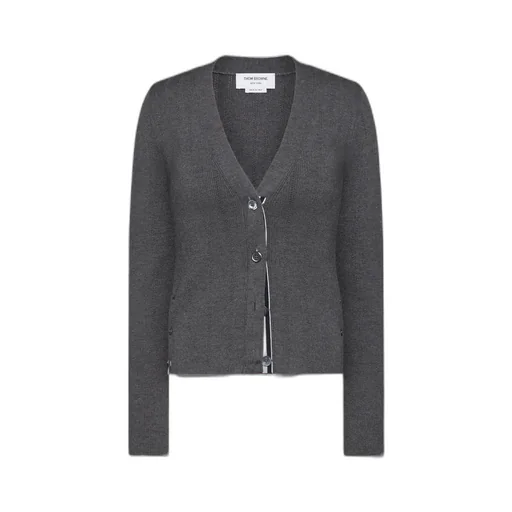 Pointelle Ribbed Knit Cardigan