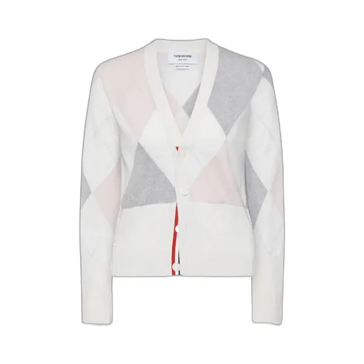 Argyle Intarsia Cashmere Cardigan