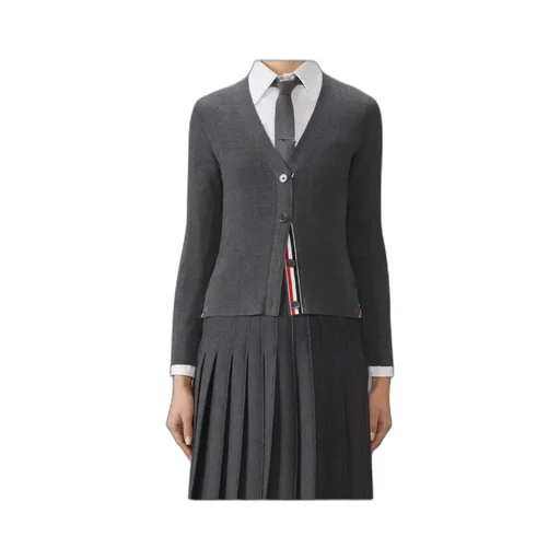 Pointelle Ribbed Knit Cardigan