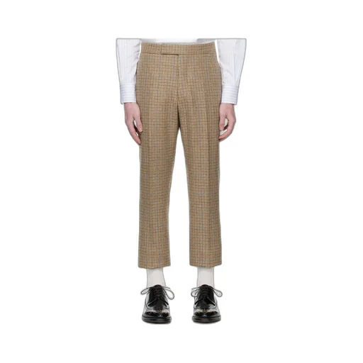 Checked Straight-Leg Trousers