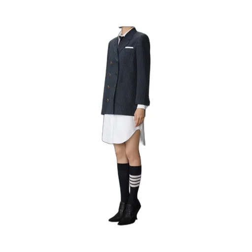 Pinstripe Double-Breasted Jacket