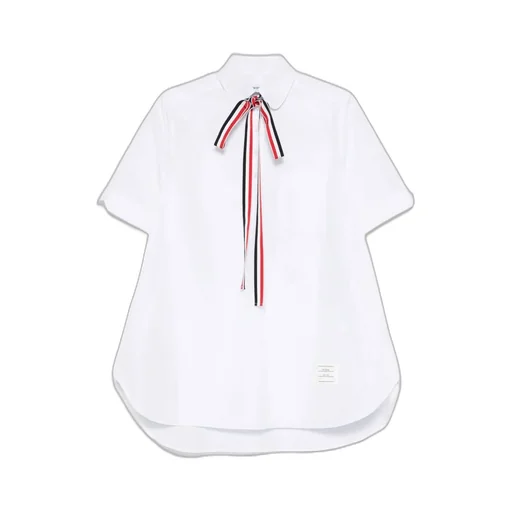 Short-Sleeve Bow Detail Shirt
