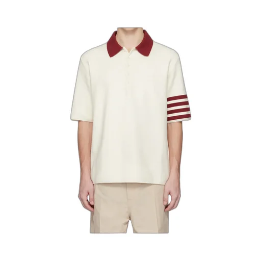 4-Bar Striped Polo Shirt