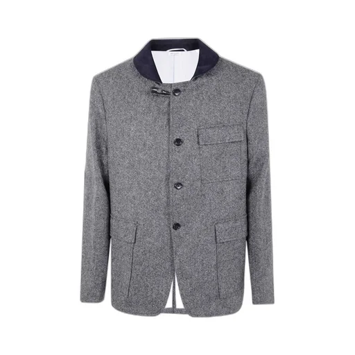 Long-Sleeved Button-Up Jacket