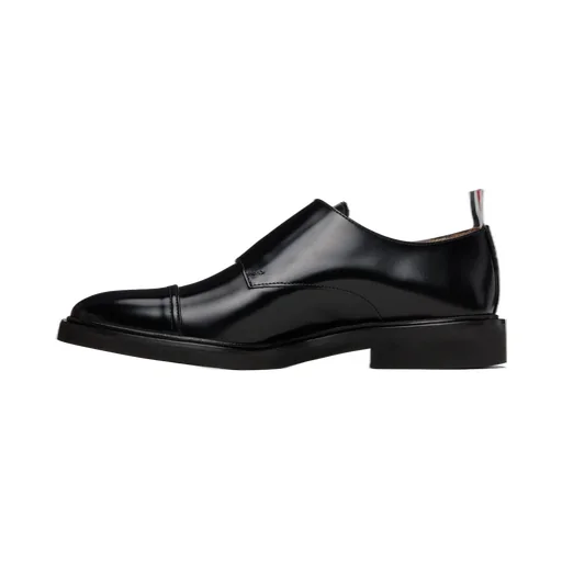 Leather Double Monk Strap Shoes