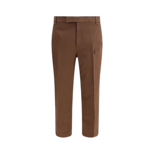 Mid-Rise Tapered Leg Trousers