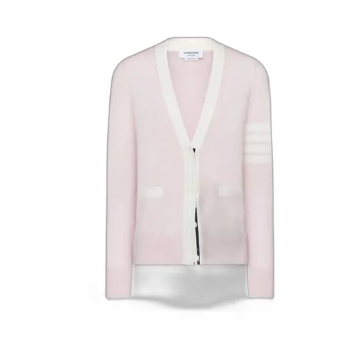 4-Bar Striped V-Neck Cardigan