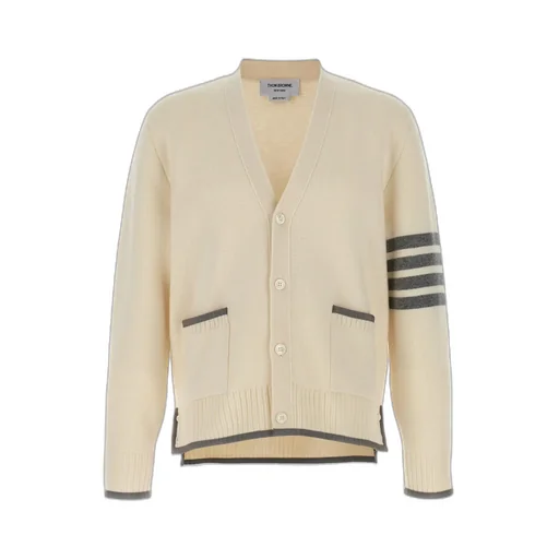 4-Bar Striped Knit Cardigan