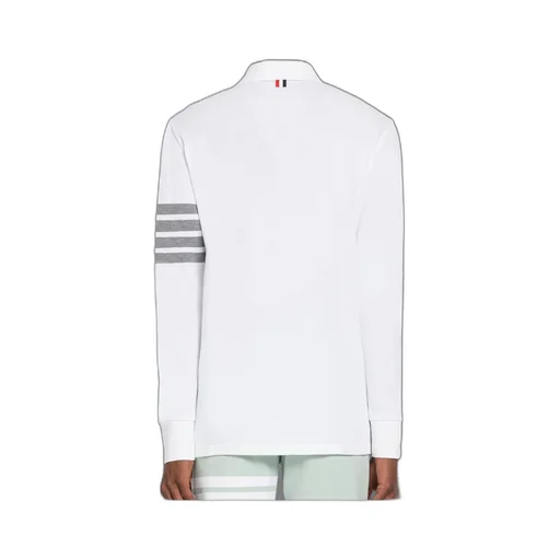 4-Bar Stripe Dog-Embroidered Polo Shirt