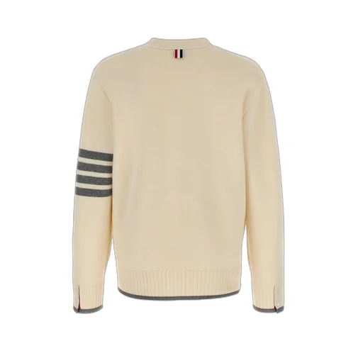4-Bar Striped Knit Cardigan