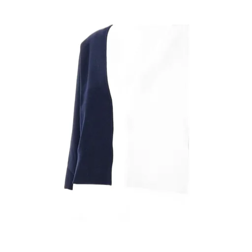 Contrasting-Trim V-Neck Cardigan