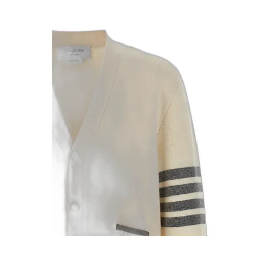 4-Bar Striped Knit Cardigan