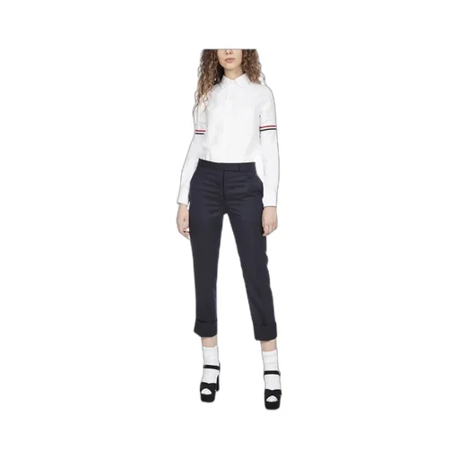 Cropped Slim Leg Trousers