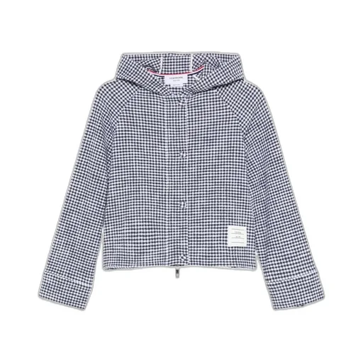 Gingham-Check Tweed Jacket