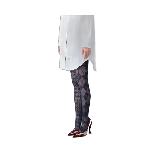 Diamond-Pattern Tights