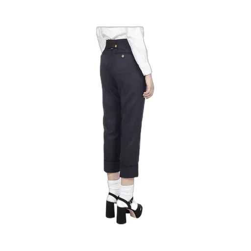 Cropped Slim Leg Trousers