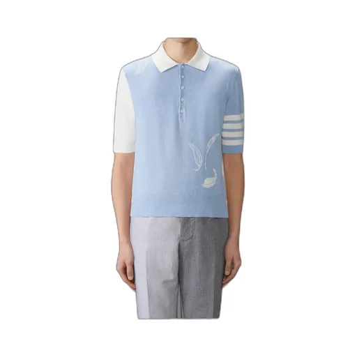 4-Bar Stripe Cotton Polo Shirt