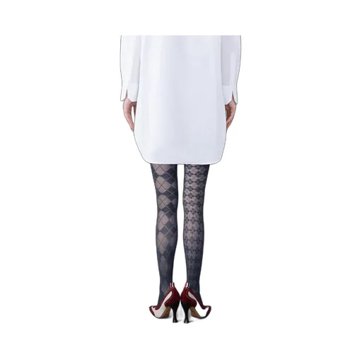 Diamond-Pattern Tights