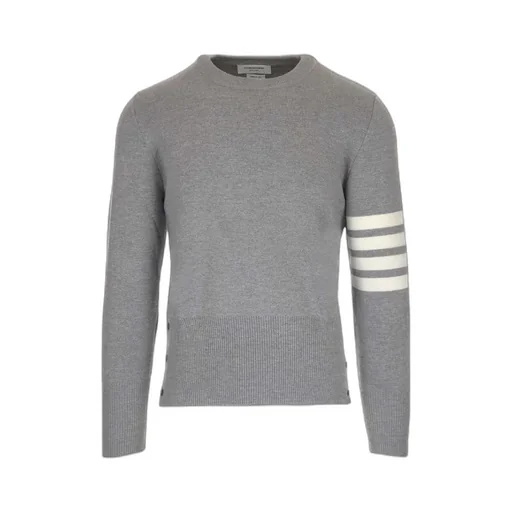 4-Bar Striped Trim Pullover