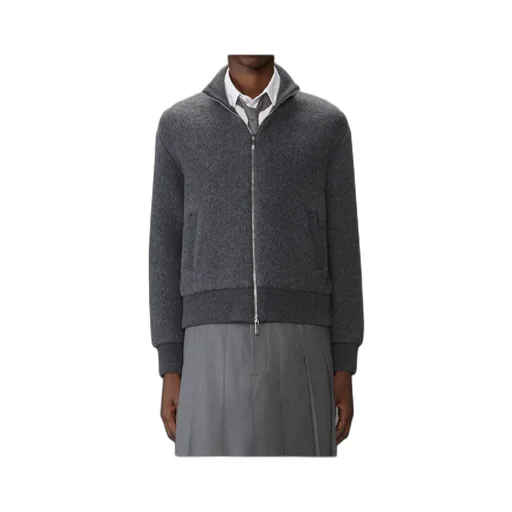 Zip-Up Knitted Cardigan