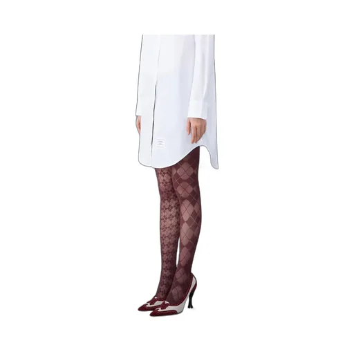 Diamond-Pattern Tights