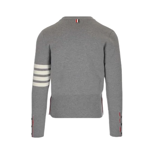 4-Bar Striped Trim Pullover
