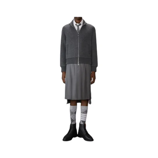 Zip-Up Knitted Cardigan