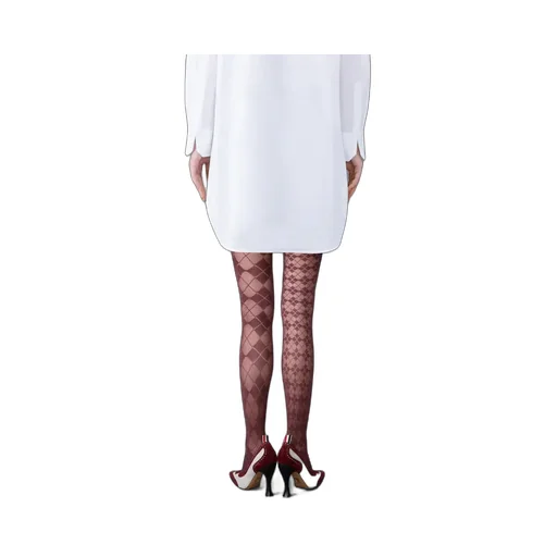 Diamond-Pattern Tights