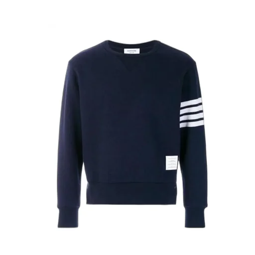 4-Bar Striped Trim Pullover