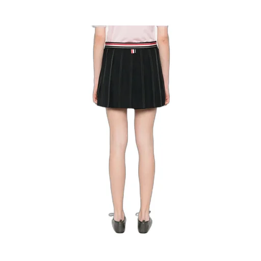 Pleated Thigh-Length Mini Skirt