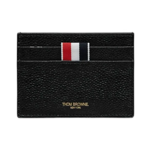 Embroidered Stripe Textured Card Holder